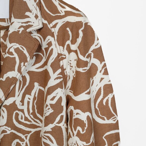 Annette Gortz Abstract Floral Linen Duster Coat - Picture 5 of 10
